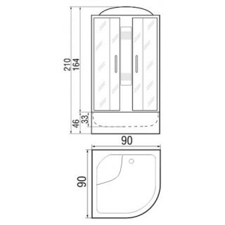 Душевая кабина RIVER REIN 90/46 МТ